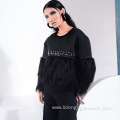 women Pullover cotton pajamas top and pants suit